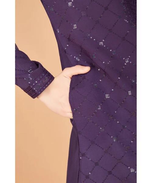 Viscose Fabric Embroidered Traditional Kurta For Mens Wear