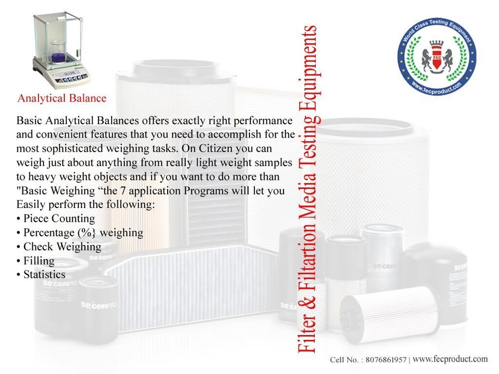 Lab Analytical Balance - Accuracy: A 0.1 Mg (Or Better