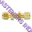 Golden Brass Compression Bulkhead Union