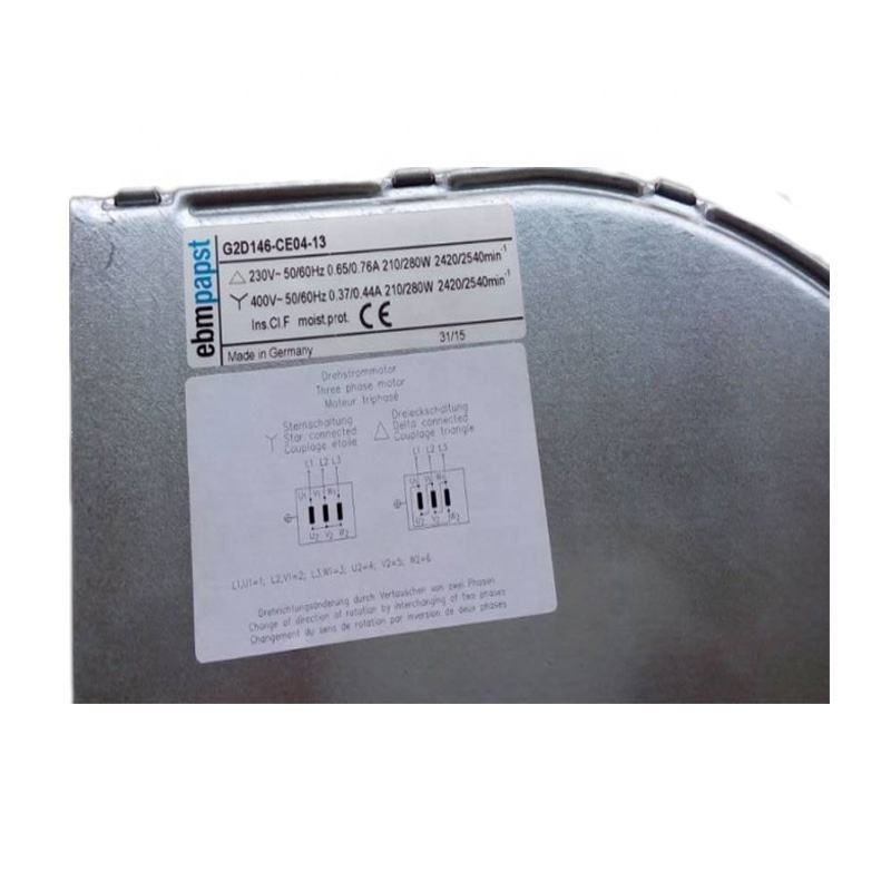 Ebmpapst G2d146-ce04-13 230v Ac 50/60hz 0.65a 210w 2420rpm Ip44 Cutting Machine Blower Centrifugal Cooling Fan - Color: Silver