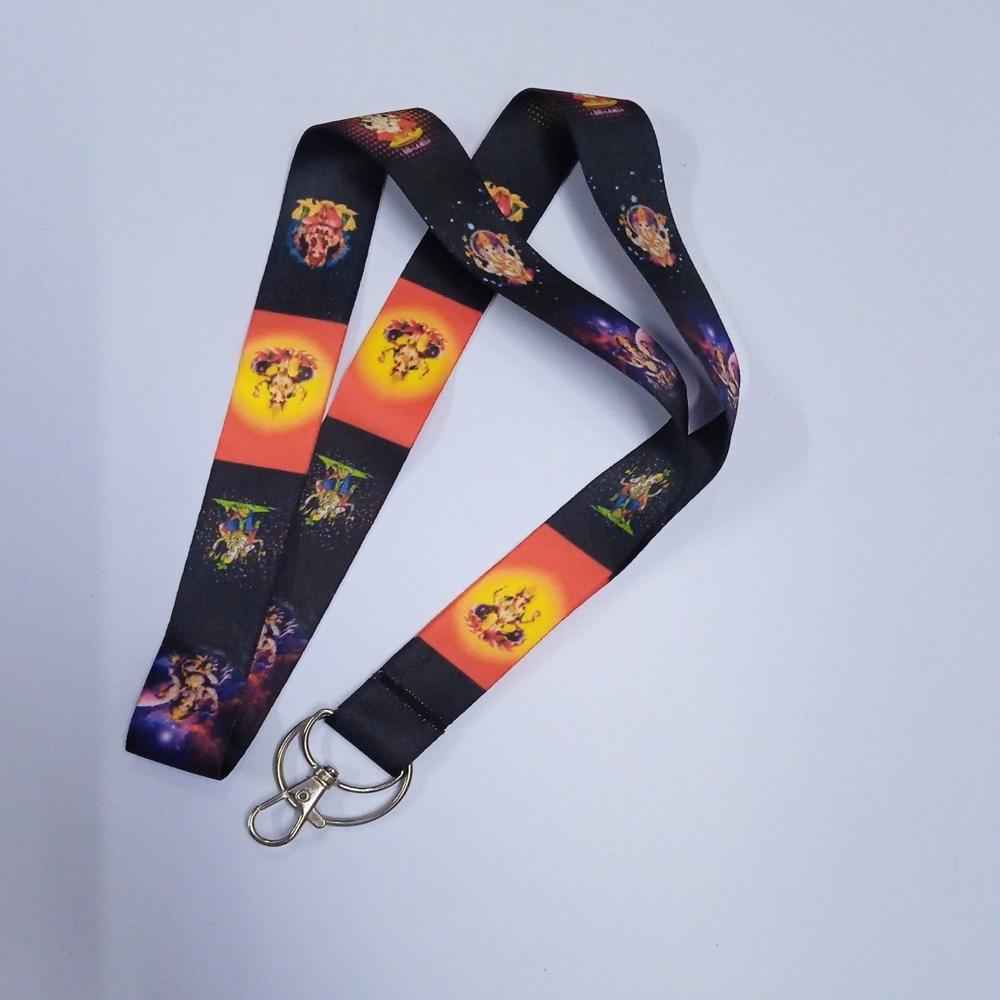 25mm LORD GANESHA Satin Keychain With Dog Hook Stiching and Flat Challa Ring