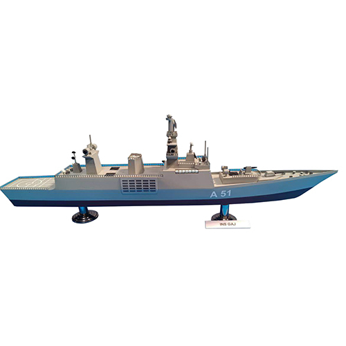 Ins Gaj Navy Battle Ship Model - Color: As Per Availability
