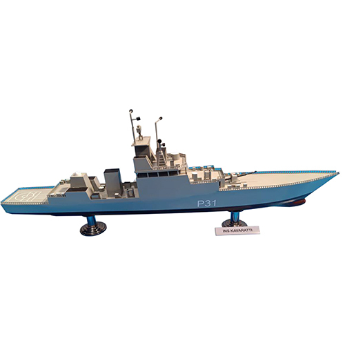 Ins Kavaratti Navy Battle Ship Model - Color: As Per Availability