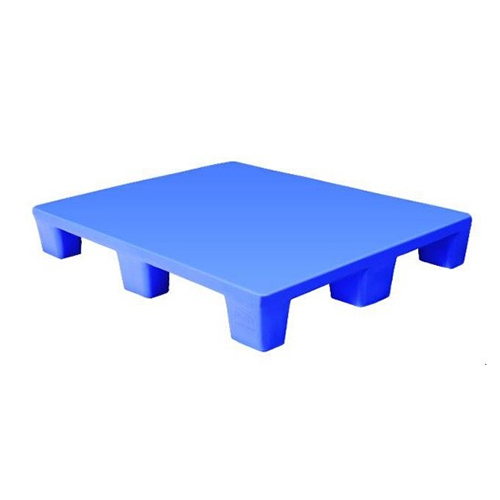 4 Way R Series Plastic Pallet (9 Leg) - Color: Blue