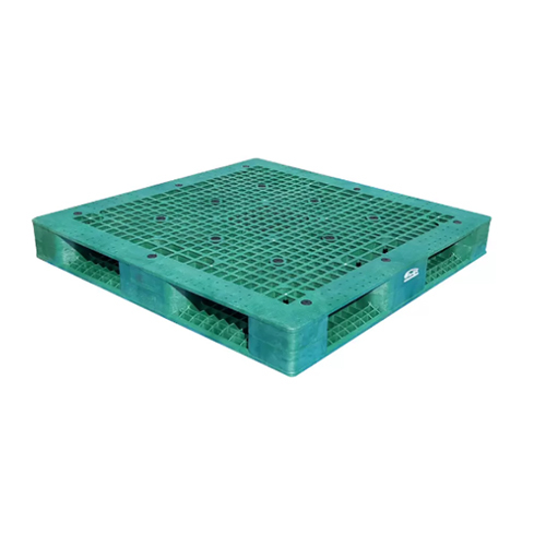 4-Way Entry Hdpe Reversible Plastic Pallets - Color: Green