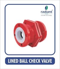 Pfa Lined Ball Check Valve - Application: Plumbing