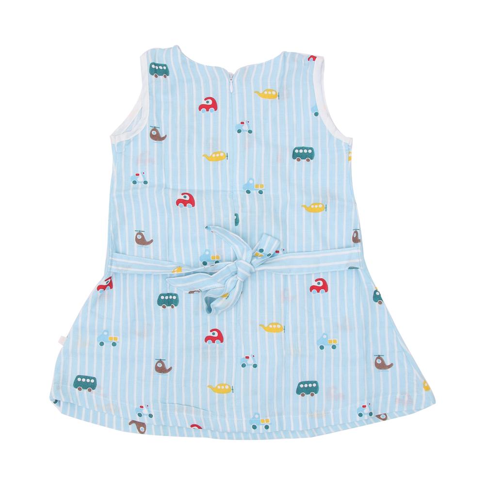 Organic Cotton Zip Sleeveless Frock