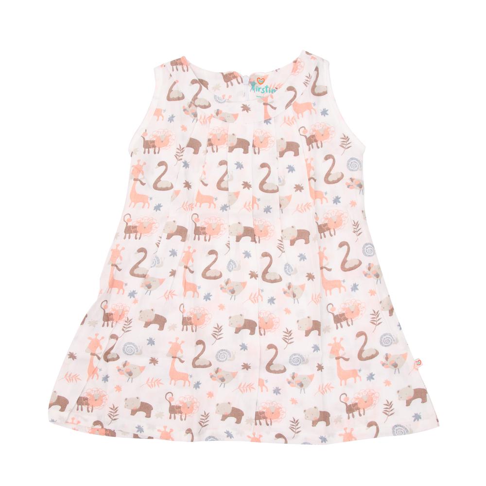 Organic Cotton Zip Sleeveless Frock