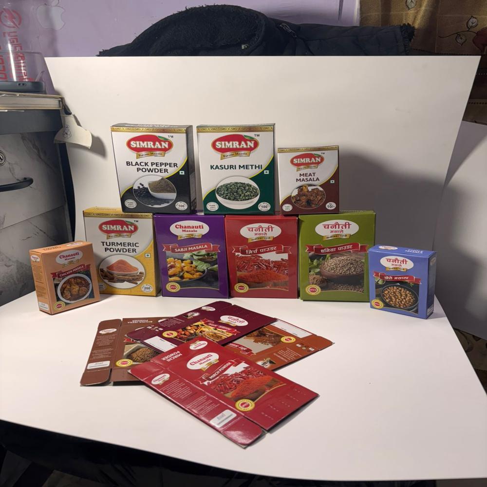 Masala Packaging Box - Coating Type: Gloss