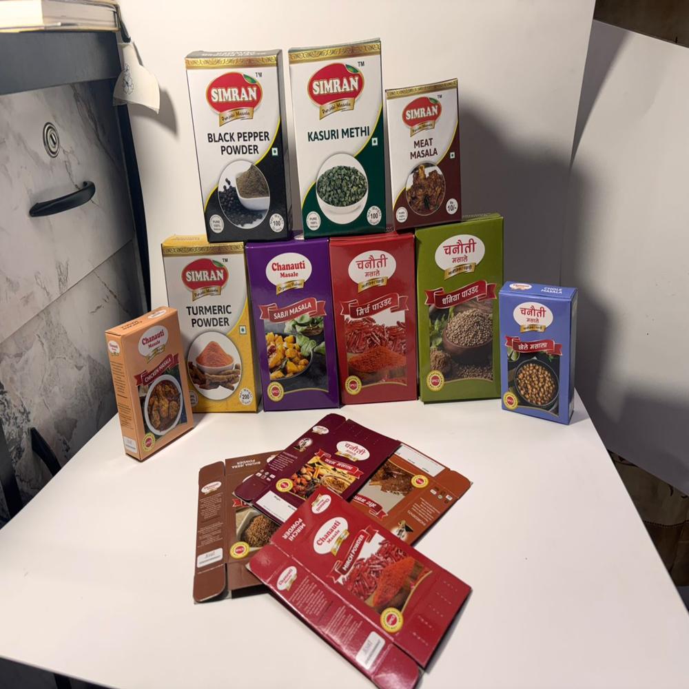 Masala Packaging Box - Coating Type: Gloss