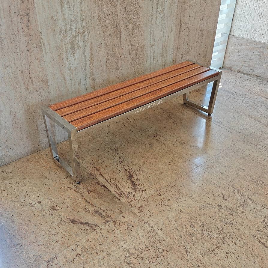 Stainless Steel PVD Three Seater Bench