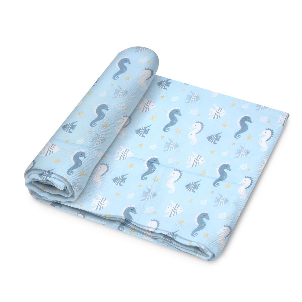 Organic Cotton Printed Mul Mul Swaddle