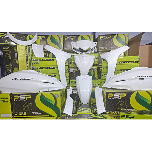 Honda Activa 6G White Full Body Kit - Finish: Polished