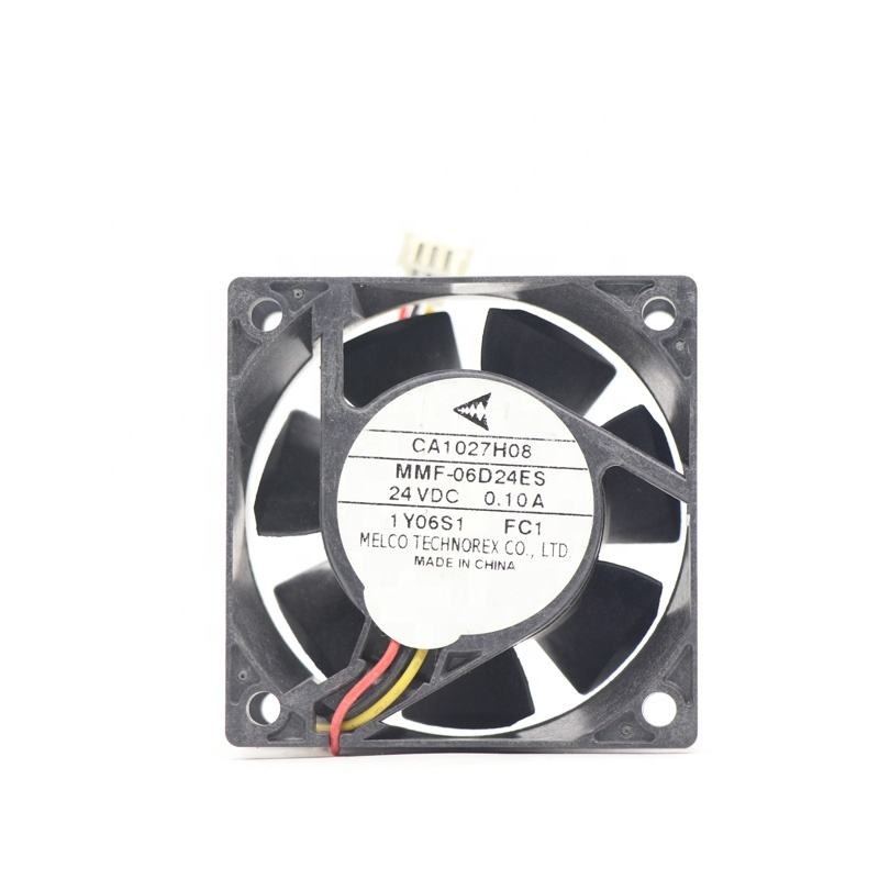 Mitsubishi MMF-06D24ES-FC1 MMF-06D24ES-FC4 24V DC 0.1A 6025 60X60X25mm 3 Wires 30CFM 2500RPM Inverter Compact Axial Cooling Fan