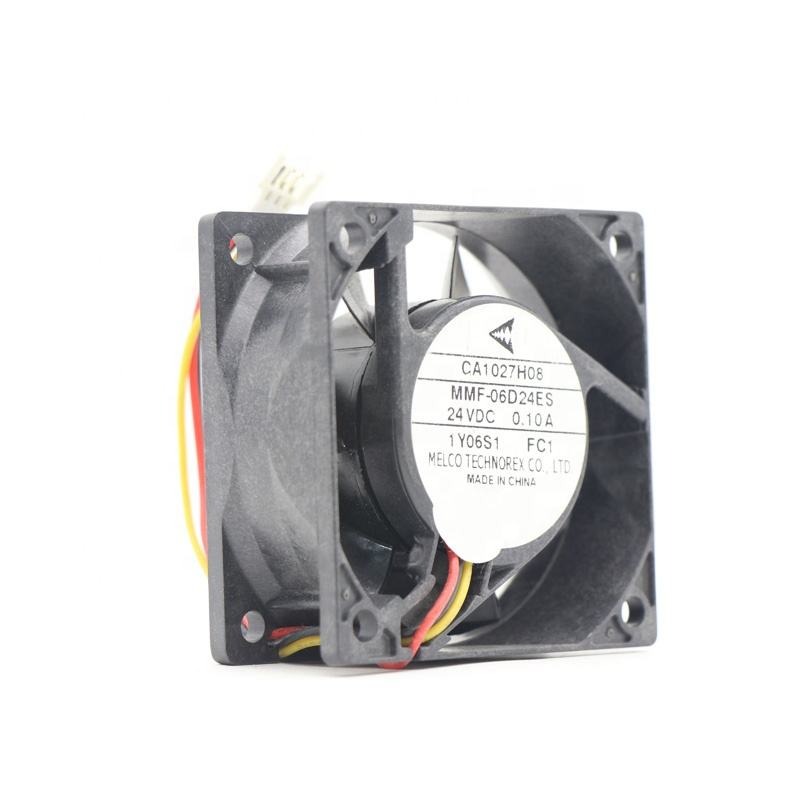 Mitsubishi MMF-06D24ES-FC1 MMF-06D24ES-FC4 24V DC 0.1A 6025 60X60X25mm 3 Wires 30CFM 2500RPM Inverter Compact Axial Cooling Fan