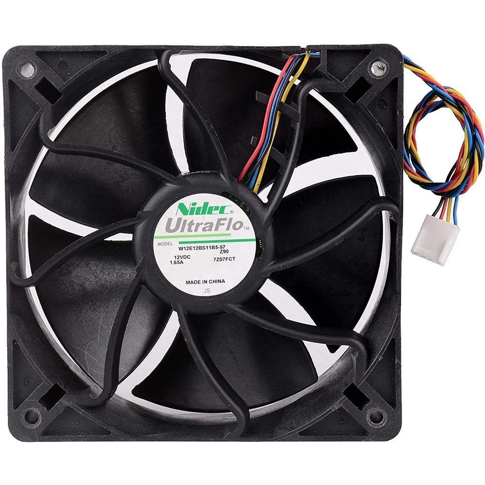 NIDEC W12E12BS11B5-57 12V DC 1.65A 120X120X38mm 12cm 12038 267CFM Cabinet Chassis Large Air Volume Axial Cooling Fan