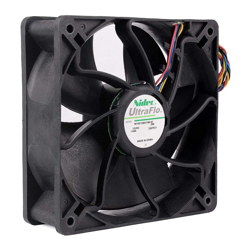 NIDEC W12E12BS11B5-57 12V DC 1.65A 120X120X38mm 12cm 12038 267CFM Cabinet Chassis Large Air Volume Axial Cooling Fan