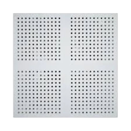 Gypsum Perforated Ceiling Tiles - 12mm Thickness, Gloss Polished Finish , Rectified Edges, Acid-resistant For Versatile Ceiling Applications