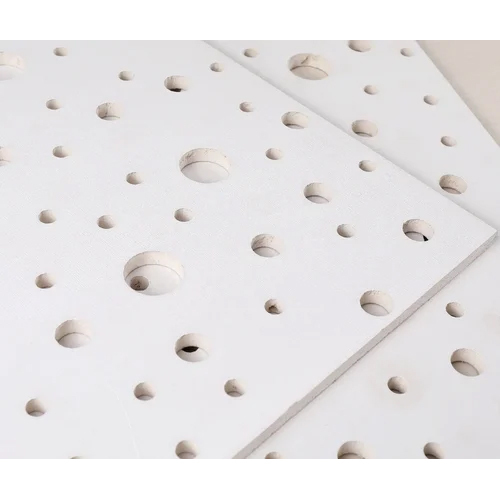 Gypsum Perforated Ceiling Tiles - 1.5-5 Mm Thickness | Rectified Edges, Glossy Finish, Acid-resistant, Lightweight Design For Enhanced Acoustics