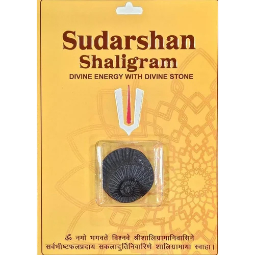 Sudarshana Chakra Shaligram - Color: Black