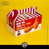 Handle Fried Chicken Box Fried Chicken Packaging - Coating Type: Aqueous Coating