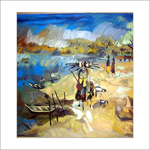 अब्द्स्ट्रैक्ट ऑयल पेंटिंग