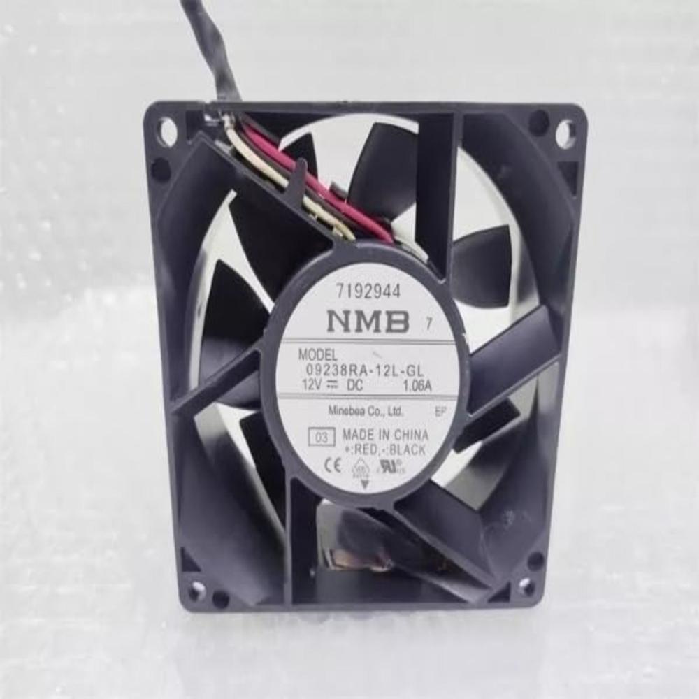 NMB 09238RA-12L-GL Axial Fan 12V-1.06A DC Brushless Air Cooling Fan 3500 RPM 90 * 90 * 38mm 3-Wire