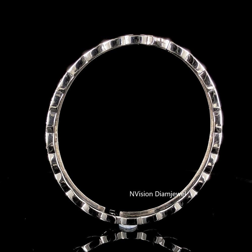 Criss Cross Encrusted Natural Diamond Men's Bracelet