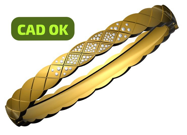 Criss Cross Encrusted Natural Diamond Men's Bracelet