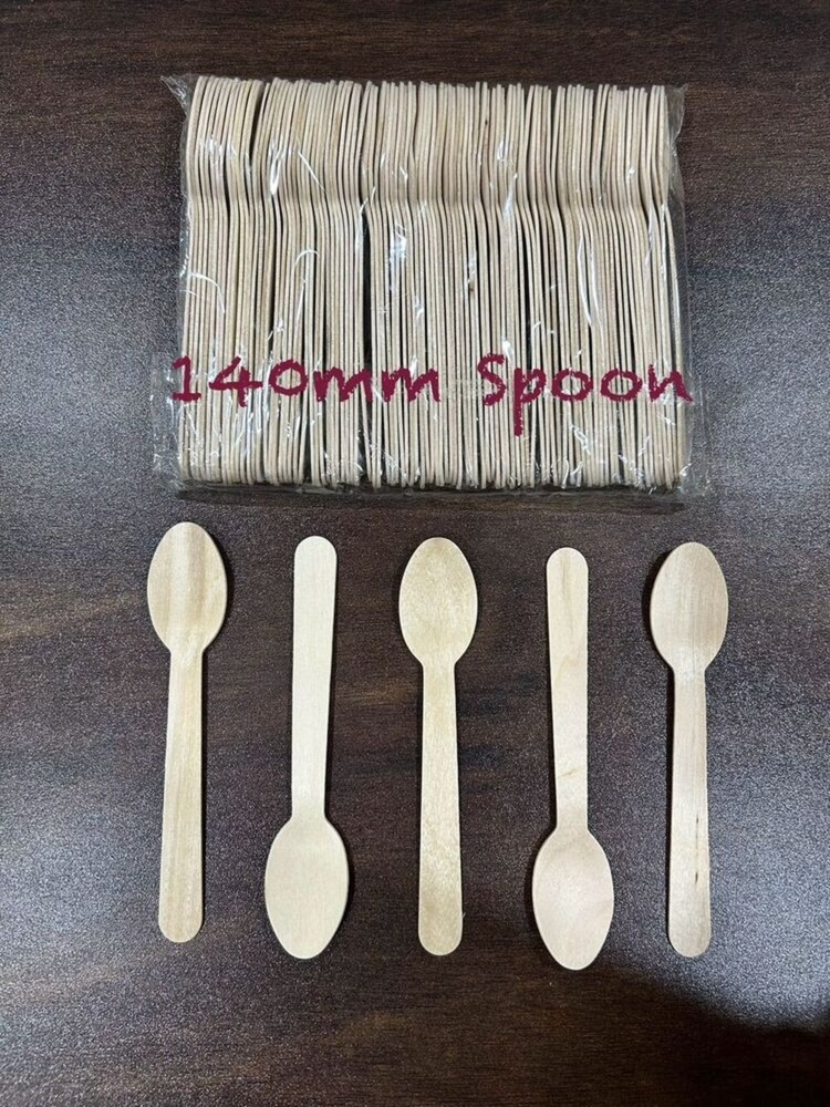 140mm and 160mm Wooden Spoon - Birch Wood Material, Smooth Finish | Eco-Friendly and Disposable for Delicious Culinary Creations
