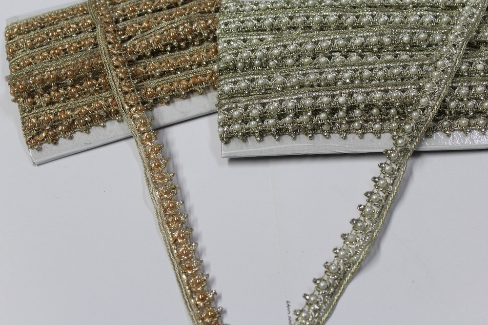 Handwork Moti Lace - Color: Golden Shade