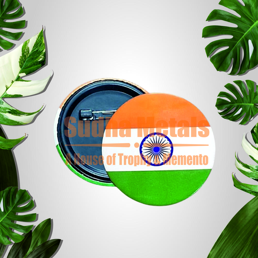 Metal Badges - Metal, Standard Size, Various Colors | Smooth Finish, Custom Logo, Round Shape For Versatile Branding Solutions