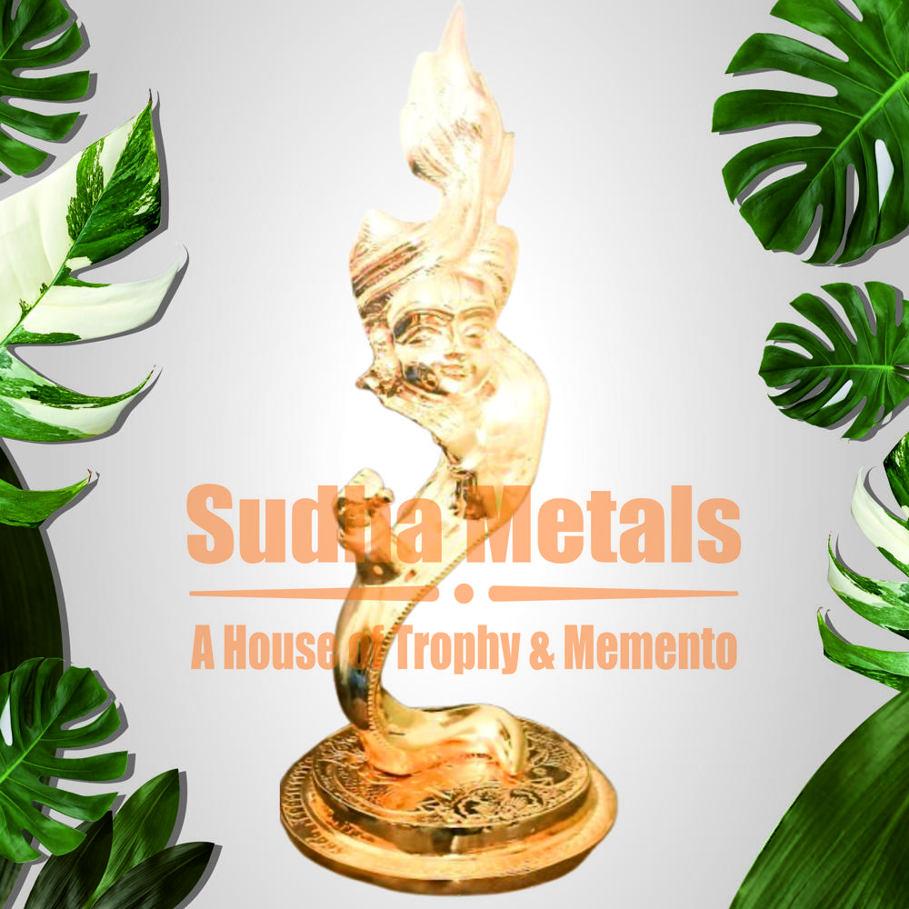 Gold Trophy - Durable Metal, Standard Size | Smooth Plated Finish, Customizable Logo, Ideal For Sports Events And Celebrations