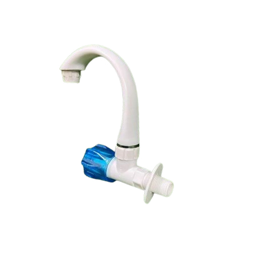 Plastic Wash Basin Tap - Color: White And Blue