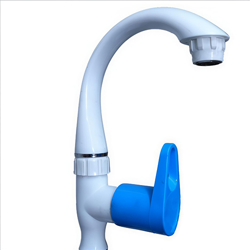 Plastic Wash Basin Tap - Color: White And Blue