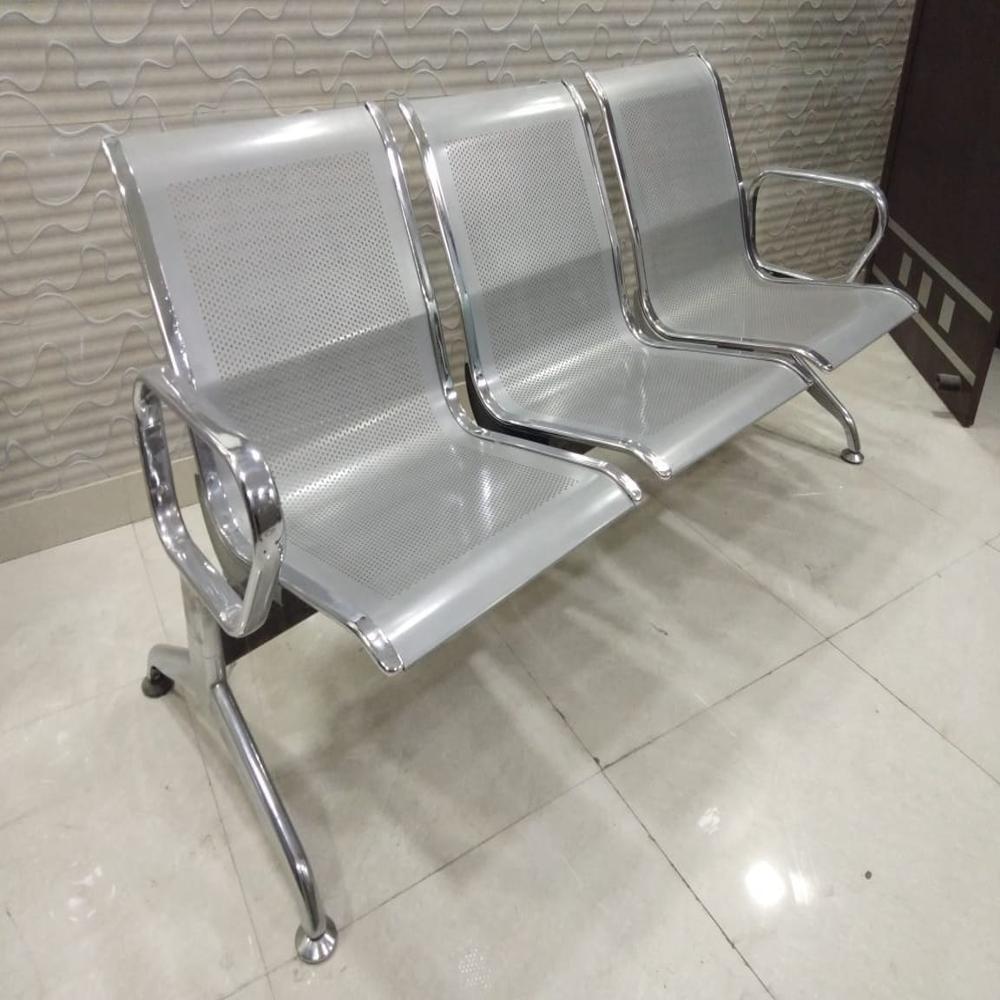 3 Seater Stainless Steel Waiting Chair