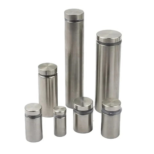 Silver Polished Standard Stainless Steel Glass Stud - Feature: Corrosion Resistance