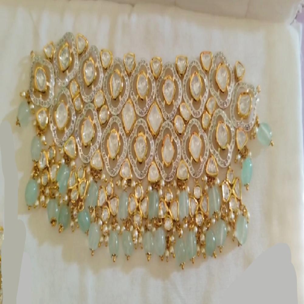 14Kt Gold Uncut Diamonds Polki Choker Set