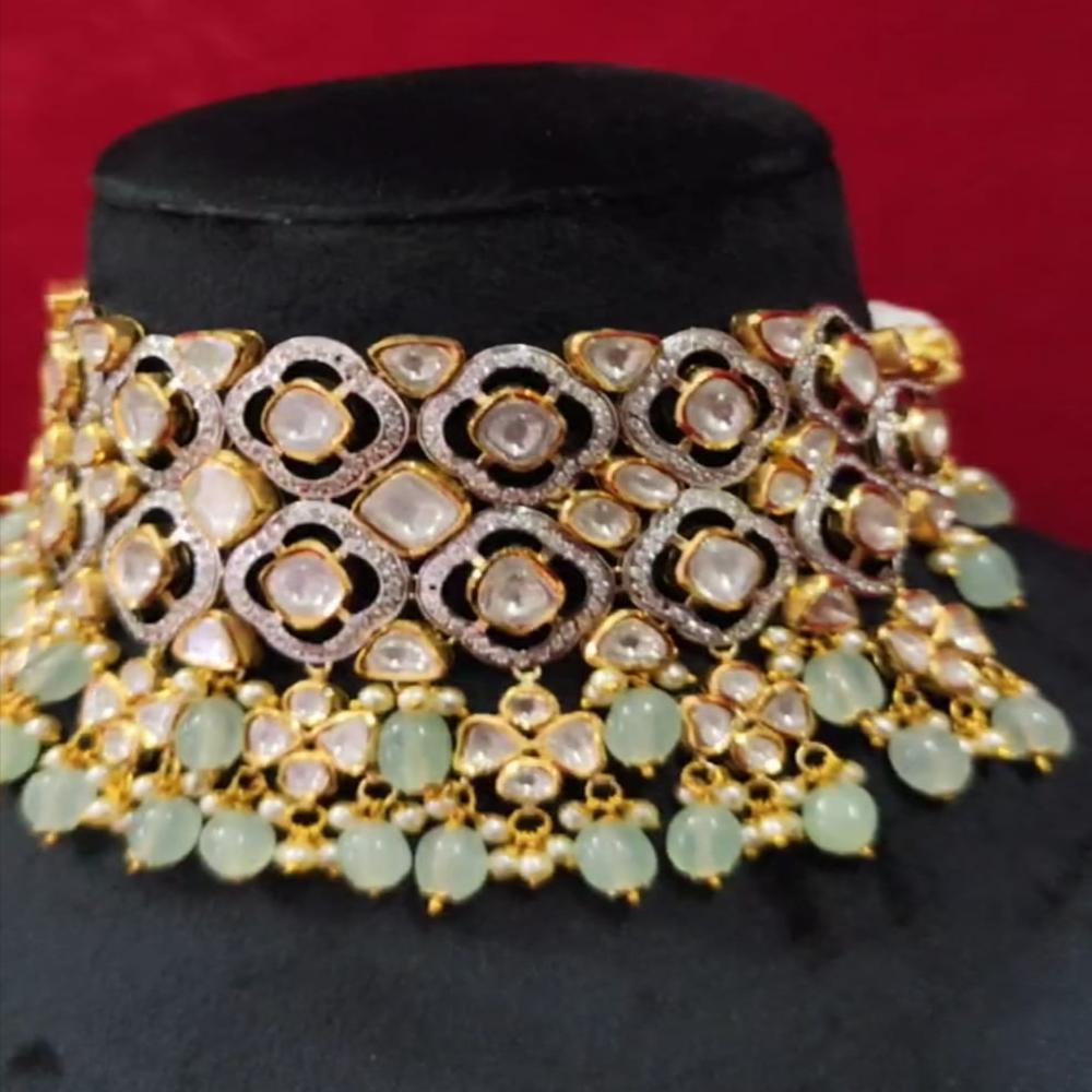 14Kt Gold Uncut Diamonds Polki Choker Set