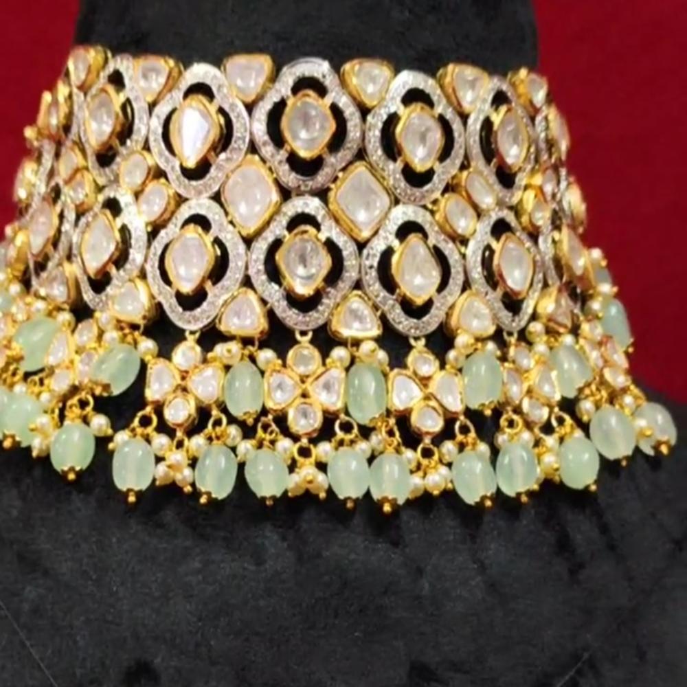 14Kt Gold Uncut Diamonds Polki Choker Set