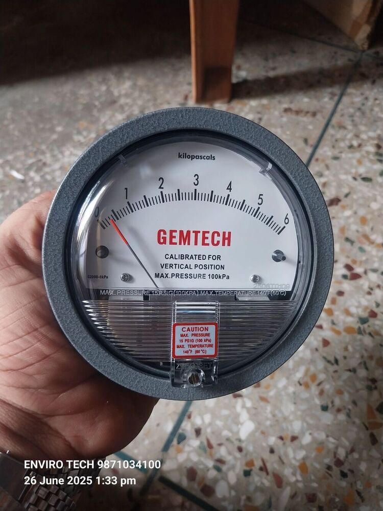 GEMTECH Differential Pressure Gauge Distributor From Datia Madhya Pradesh