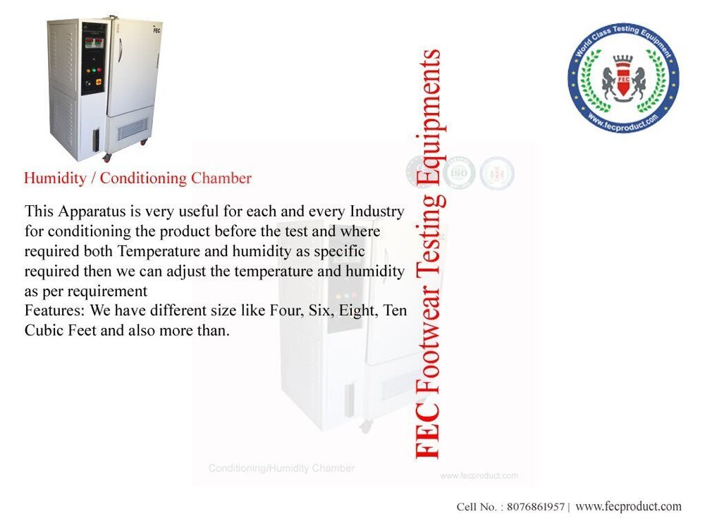 Humidity And Conditioning Chamber