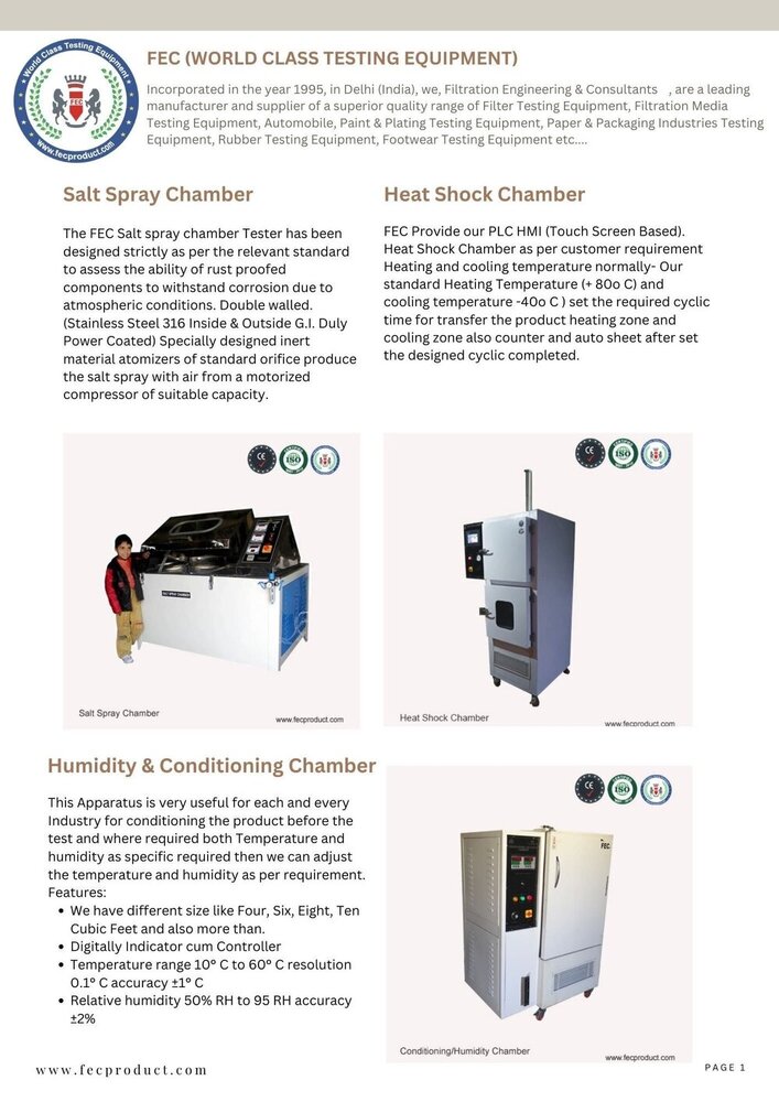 Humidity And Conditioning Chamber