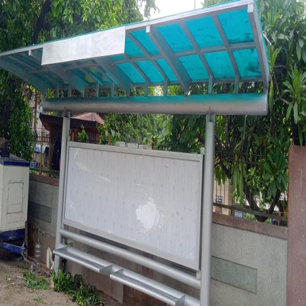 Steel Silver Dome Bus Stop Shelter - Color: Customize Color