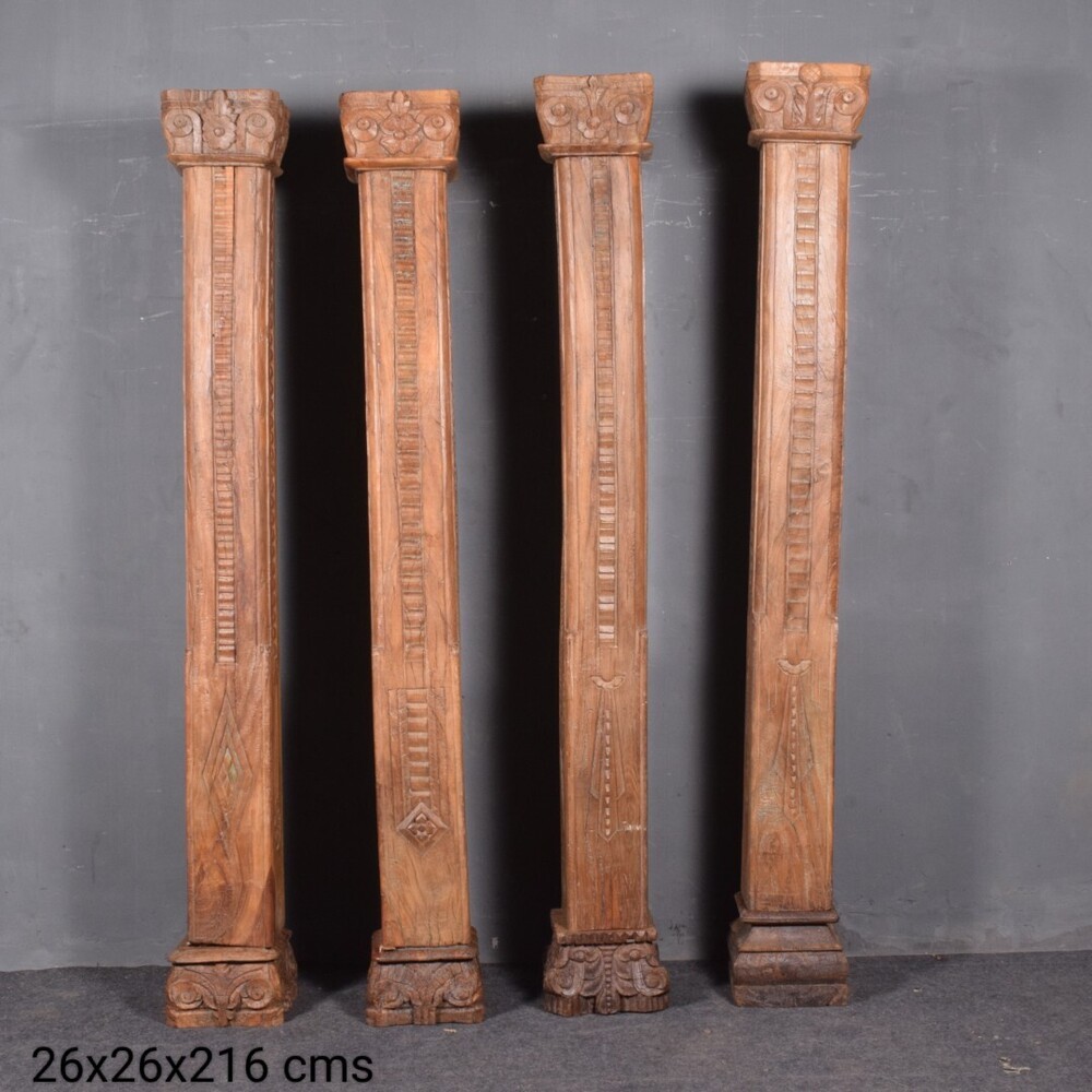 WOODEN VINTAGE PILLAR