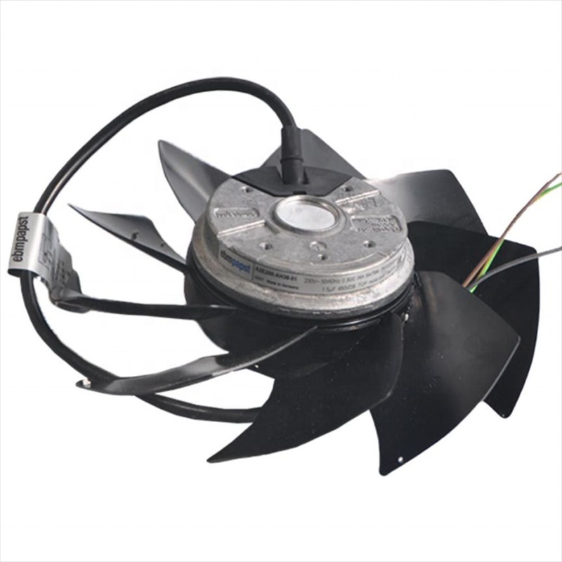 Ebmpapst A2e200-ah38-01 230vac 0.3a 64w 200mm 2600rpm Outer Rotor Electric Control Cabinet Motor Axial Cooling Fan - Color: Black