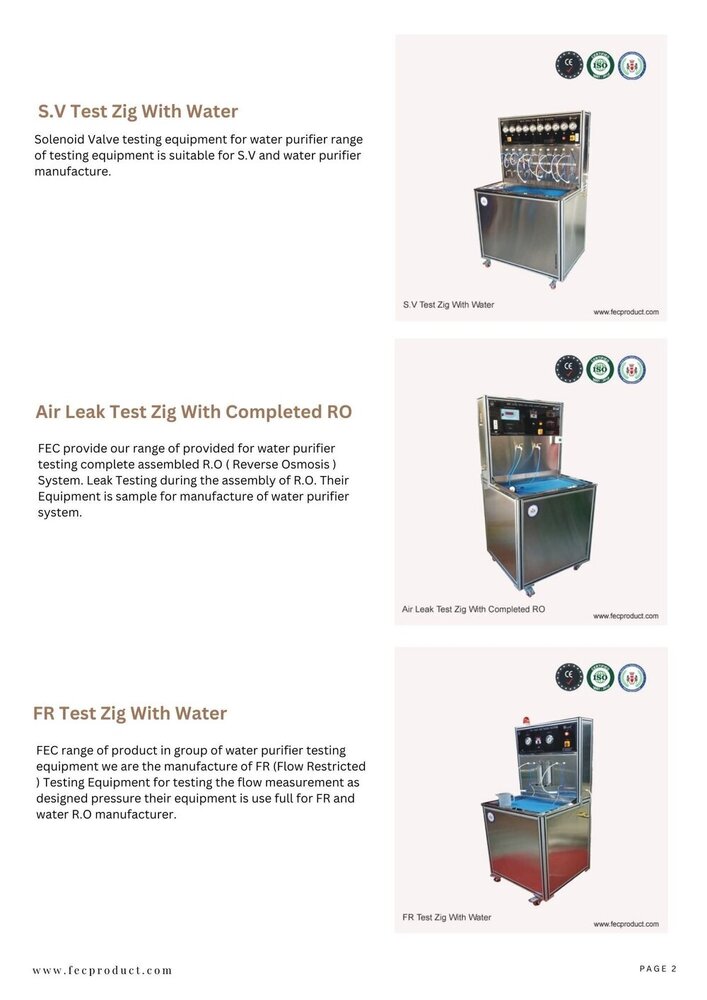 Water Air Leak Test Equipment