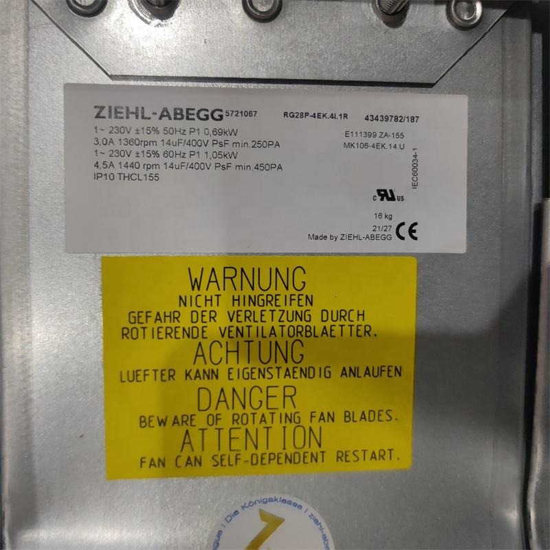 ebmpapst G4E280-BC23-05 6SL3362-0AG00-0AA1 RG28P-4EK.4I.1R 230V AC 690W 3.1A Siemens Inverter Centrifugal Cooling Fan