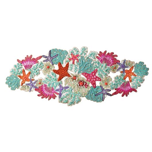 Beaded Runner Set For Dining Table - Color: Multicolor