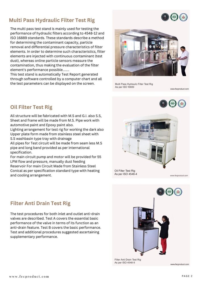 ISO 2942 Filter Fabrication Integrity Machine